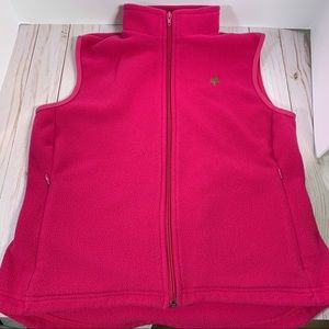 Lily Pulitzer Pink Fleece Zip Up Vest